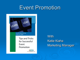 Event Promotion