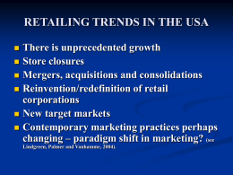 REAILING TRENDS IN THE USA