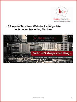 10 Steps to Turn Your Website Redesign into an Inbound Marketing