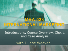 MBA 532 Marketing Communications Strategy