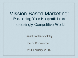 Mission-Based Marketing: Positioning Your Nonprofit in an