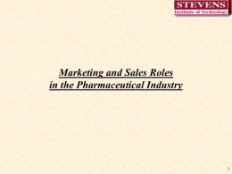 Marketing and Sales Roles in Pharma