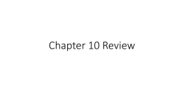 Chapter 10 Review - Campbell County Schools