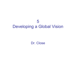 Chapter 5 Developing a Global Vision