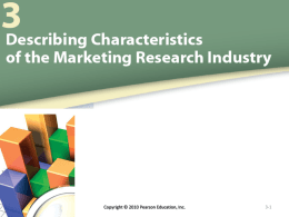 The Marketing Research Industry