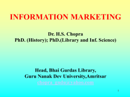 Marketing Presentations - Guru Nanak Dev Engineering College