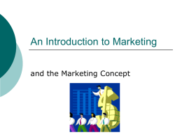An Introduction to Marketing