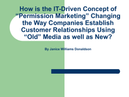 How is the IT-Driven Concept of “Permission Marketing” Changing