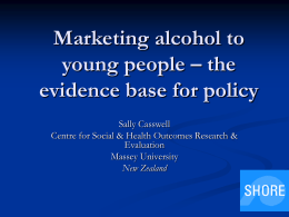 Marketing alcohol to young people – the evidence base for