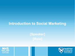 What is social marketing?