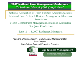 Marketing and Management for Farm Couples