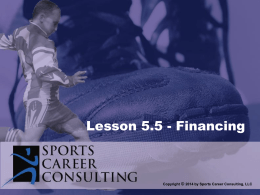 Lesson 5.5 - Financing
