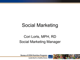 Social Marketing 2010 - Arizona Nutrition Network