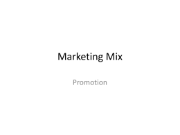 Marketing Mix Promotion and Place - MrB-business