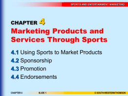 Chapter 4 Marketing Products and Services Through