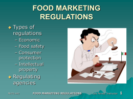 Food Marketing Regulations
