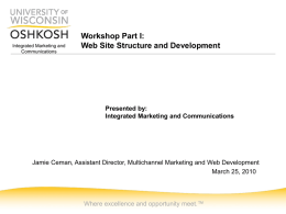 Workshop Presentation  - University of Wisconsin Oshkosh