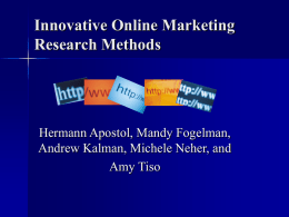 477Innovative Online Marketing Research Methods