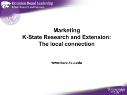 What is marketing? - K-State Research and Extension