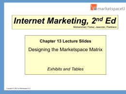 Designing the Marketspace Matrix
