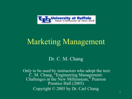 EAS 522 Chapter 5 - Marketing Management