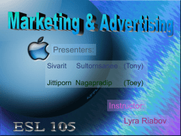 Sivarit & Jittiporn, Marketing & Advertisement