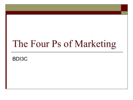 The Four Ps of Marketing - Hale