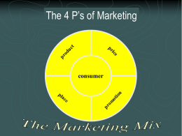 The Four P`s of Marketing