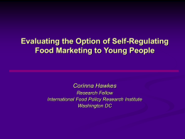 Presentation WHO consultant on self regulation and marketing of