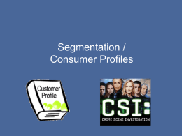 PowerPoint - Segmentation & Consumer Profiling