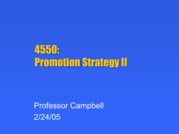 4550: Promotion Strategy II