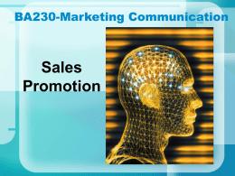 Sales Promotion The Integrated Marketing Communications