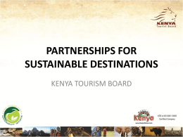 KTB Presentation - Sustainable Travel and Tourism Agenda