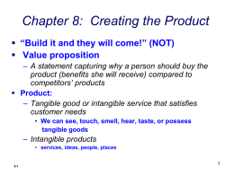 Chapter 8: Creating the Product