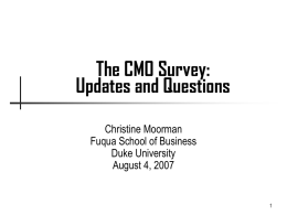 The CMO Survey - American Marketing Association