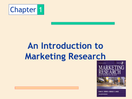 Marketing research provides information to help