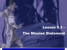 Lesson 5.3 - Mission Statement