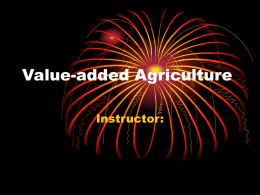 Value-added Agriculture Powerpoint