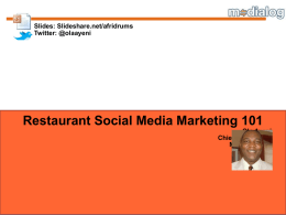 Restaurant Social Media Marketing 101