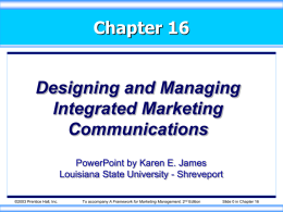 Designing and Managing Integrated Marketing Communications