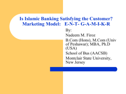 Nadeem Firoz - AlHuda Centre of Islamic Banking & Economics