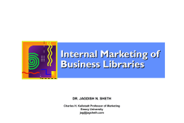 Internal Marketing of Business Libraries