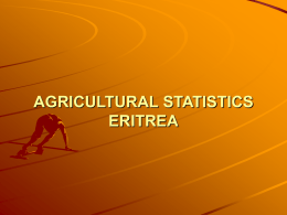 agricultural statistics and farming system in eritrea