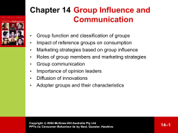 Group influence on consumer behaviour