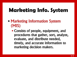 Marketing Information System - Presentation