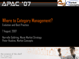 Where to Category Management [Download Powerpoint presentation]
