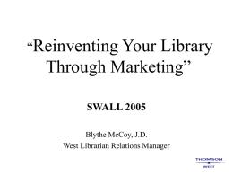 Reinventing Your Library Through Marketing