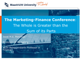 Prof. Dr. Ir. Joost M.E. Pennings - Marketing