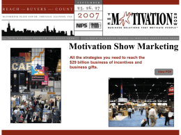 Motivation Show Marketing All the strategies you need to reach the