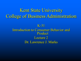 Kent Summer Showcase Program College of Business Administration